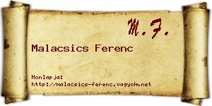 Malacsics Ferenc névjegykártya